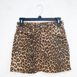 Zara TRF Leopard Mini Skirt